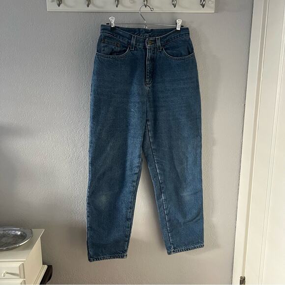 Vintage LL Bean Relaxed Fit Double Layer Fleece Lined High Rise Jeans 8R - Picture 1 of 8
